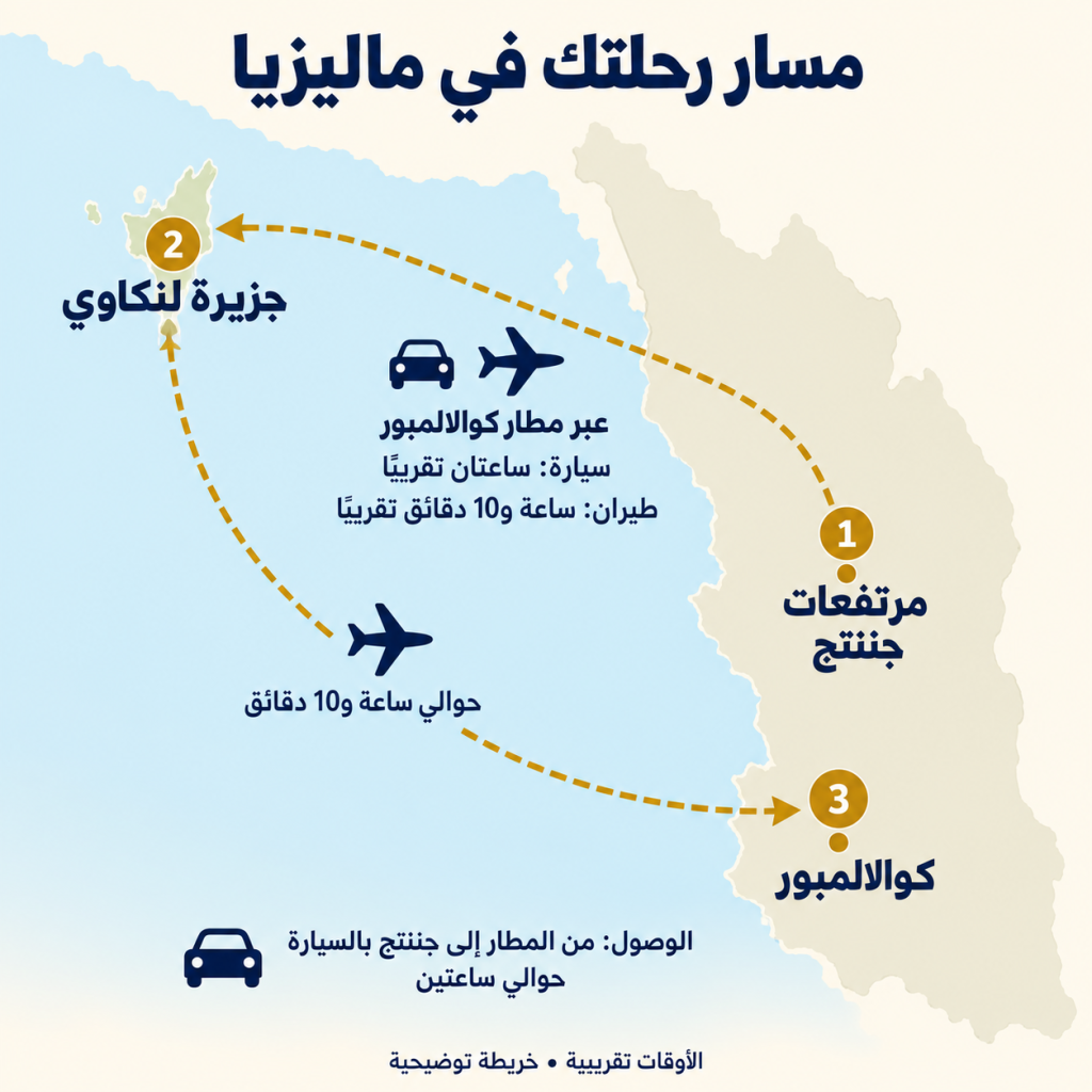 خريطة مسار الرحلة