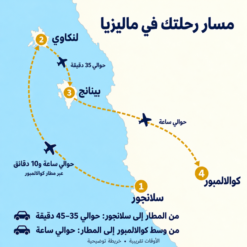 خريطة مسار الرحلة