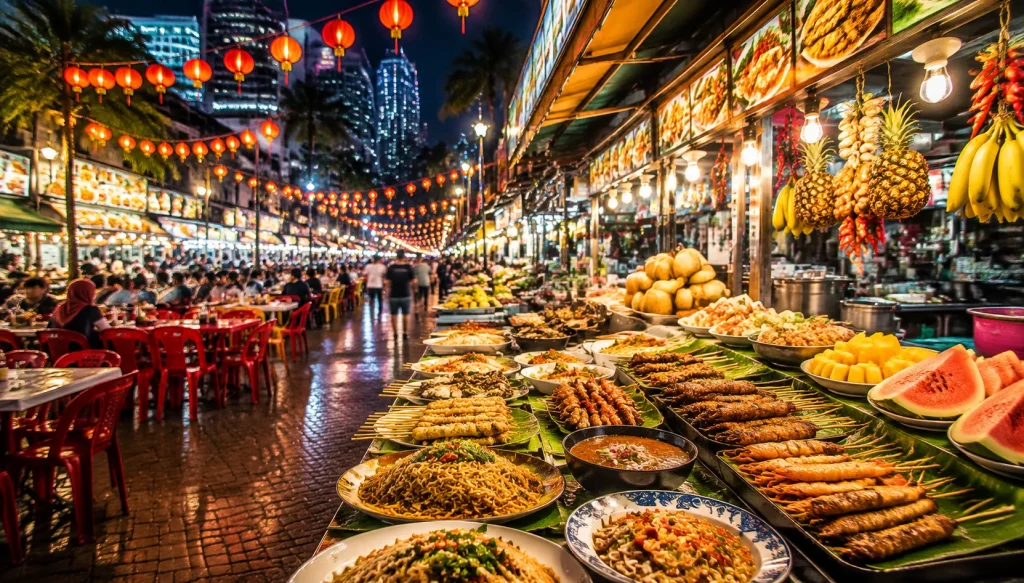 تذوق المأكولات الآسيوية في شارع جالان ألور (Jalan Alor)