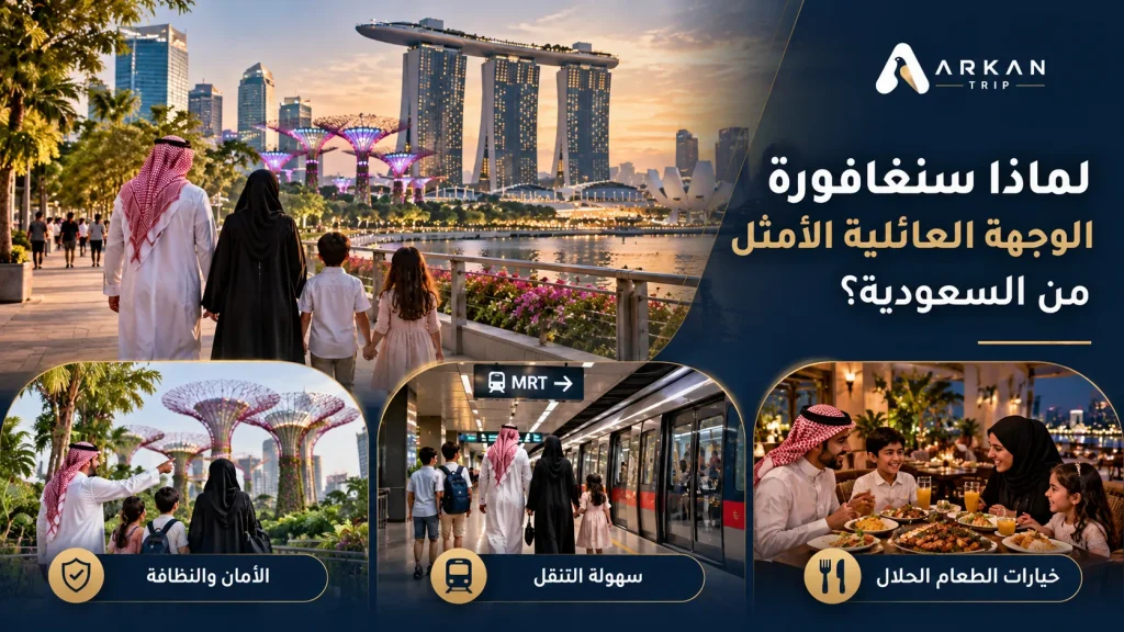 لماذا سنغافورة الوجهة العائلية الأمثل من السعودية مع تفاصيل الأمان والنظافة وسهولة التنقل والطعام الحلال